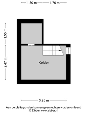 Plattegrond - Bredeweg 46, 6562 DG Groesbeek - 466905_2D_Kelder_Bredeweg_46_Groesbeek_01.jpg