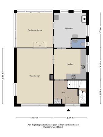 Plattegrond - Bredeweg 46, 6562 DG Groesbeek - 466905_2D_Begane_Grond_Bredeweg_46_Groesbeek_04.jpg