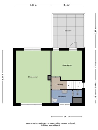 Plattegrond - Bredeweg 46, 6562 DG Groesbeek - 466905_2D_1e_Verdieping_Bredeweg_46_Groesbeek_05.jpg