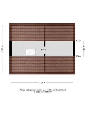 Plattegrond - Akkerweg 1, 6562 ZM Groesbeek - 467603_2D_Zolder_Akkerweg_1_Groesbeek_03.jpg