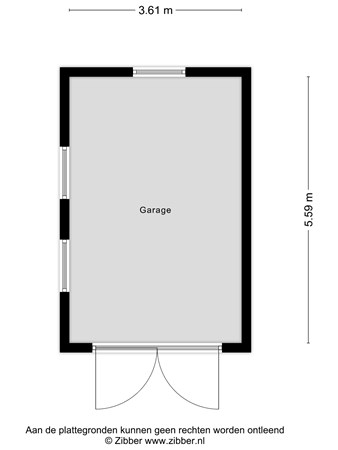 Plattegrond - Akkerweg 1, 6562 ZM Groesbeek - 467603_2D_Garage_Akkerweg_1_Groesbeek_05.jpg