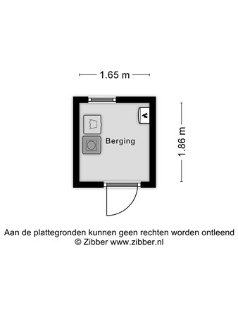 Plattegrond - Pannenstraat 10, 6562 AD Groesbeek - 470559_2D_Berging_1e_verdieping_Pannenstraat_10_Groesbeek_03.jpg