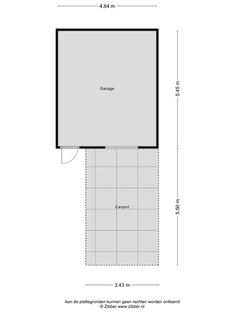 Plattegrond - Stekkenberg 95, 6561 XH Groesbeek - 477088_2D_Garage_Stekkenberg_95_Groesbeek_04.jpg