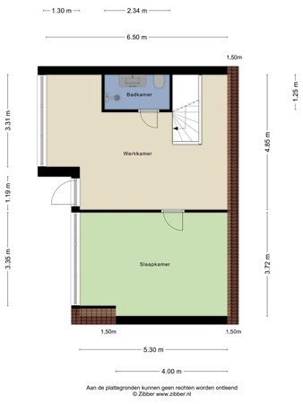 Plattegrond - Cranenburgsestraat 142A, 6561 AS Groesbeek - 477082_2D_Eerste_Verdieping_Cranenburgsestraat_142_A_Groesbeek_04.jpg