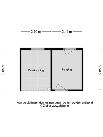 Plattegrond - Van de Veldeweg 29, 6562 WD Groesbeek - 481482_2D_Berging_Van_de_Veldeweg_29_Groesbeek_04.jpg