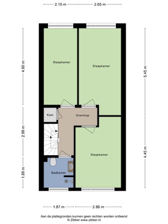 Plattegrond - Haydnstraat 54, 6561 EG Groesbeek - 176456020_1578714_haydn_1e_verdieping_first_design_20250904_2c188f.jpg