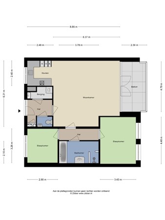Plattegrond - Dorpsplein 24, 6562 AH Groesbeek - 177588034_1584682_dorps_appartement_first_design_20251003_621cdf.jpg