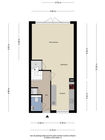 Plattegrond - Tolhuis 2769, 6537 MP Nijmegen - 182800954_1633385_tolhu_begane_grond_first_design_20260303_c5ac96.jpg