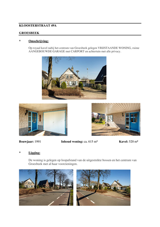 Brochure - INFO Kloosterstraat 49A.pdf - Kloosterstraat 49A, 6562 AV Groesbeek