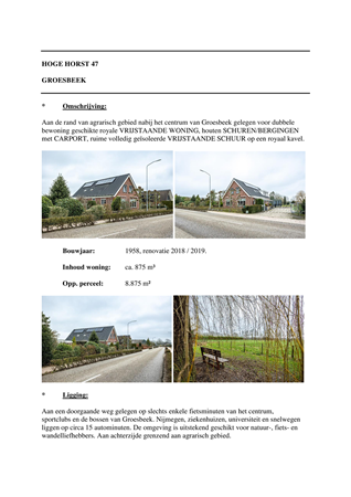 Brochure - INFO Hoge Horst 47.docx.pdf - Hoge Horst 47, 6562 LB Groesbeek