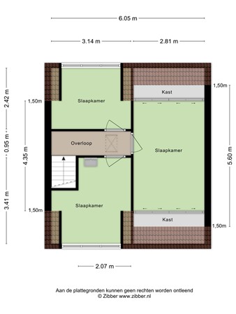 Plattegrond - Nieuweweg 11, 6561 AA Groesbeek - 184118434_1643468_nieuw_1e_verdieping_first_design_20260407_ab368d.jpg
