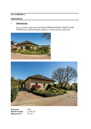 Brochure - INFO Klaverberg 2.pdf - Klaverberg 2, 6561 DE Groesbeek