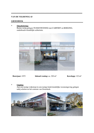 Brochure - INFO Van de Veldeweg 43.pdf - Van de Veldeweg 43, 6562 WD Groesbeek
