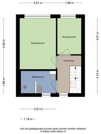 Plattegrond - Hüsenhoff 53, 6561 GC Groesbeek - 187897732_1672561_hsen_1e_verdieping_first_design_20260720_3d6344.jpg