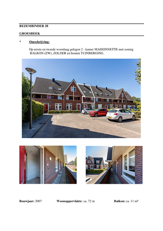 Brochure - INFO Bezembinder 28.pdf - Bezembinder 28, 6562 JN Groesbeek