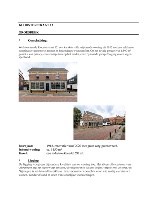 Brochure - INFO Kloosterstraat 12.pdf - Kloosterstraat 12, 6562 AW Groesbeek