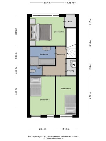 Floorplan - Regenboogven 55, 5508 RK Veldhoven