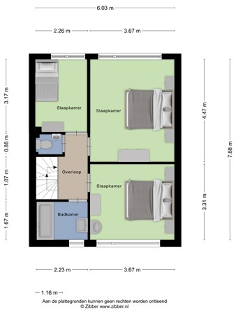 Floorplan - Beethovenlaan 52, 5707 PW Helmond