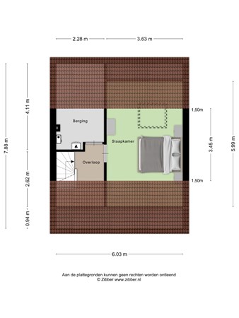 Floorplan - Beethovenlaan 52, 5707 PW Helmond