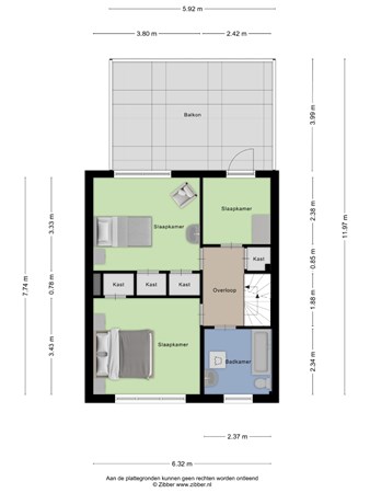 Floorplan - De Sitterlaan 82, 5505 AE Veldhoven