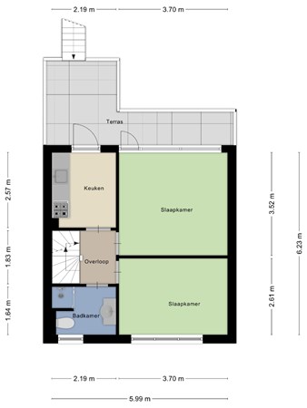 Floorplan - Burgemeester van Hooffln 163, 5503 BL Veldhoven