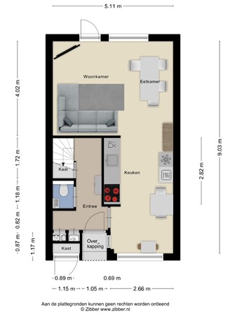 Floorplan - Grasrups 8, 5658 GC Eindhoven