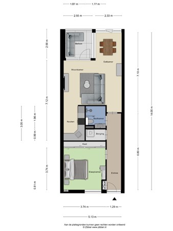 Floorplan - Waterlinie 501, 5658NN Eindhoven