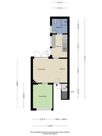 Floorplan - Zonneroosstraat 31, 5644 ES Eindhoven