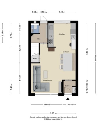 Floorplan - Kabouterberg 16, 5508 HE Veldhoven