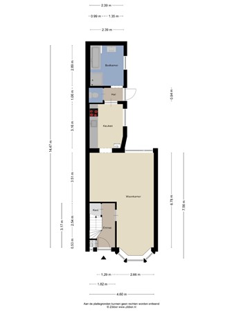 Floorplan - Vossenstraat 14, 5701 JZ Helmond