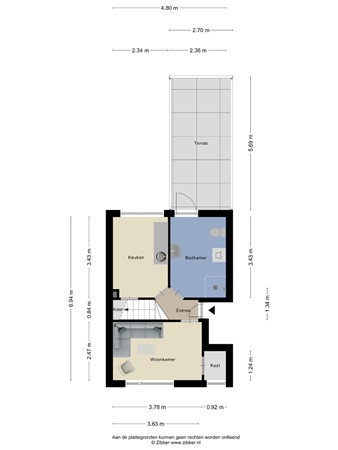 Floorplan - Zonneroosstraat 31A, 5644 ES Eindhoven