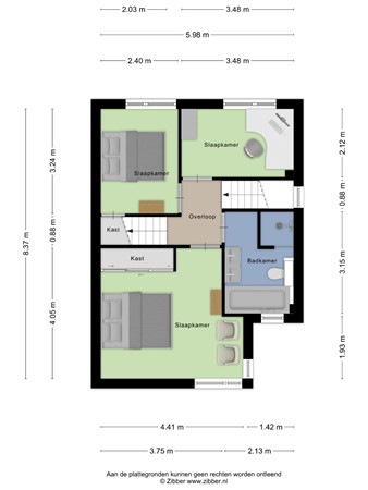 Floorplan - Pegbroekenlaan 60, 5504 MN Veldhoven