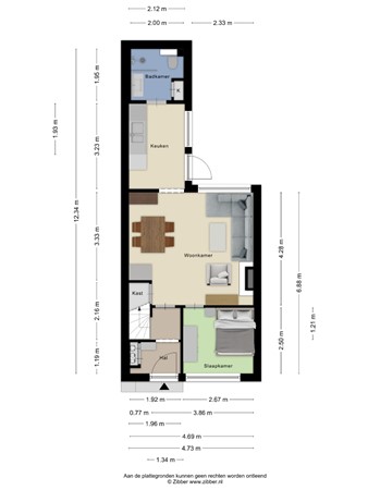Floorplan - Zonneroosstraat 24, 5644 ET Eindhoven