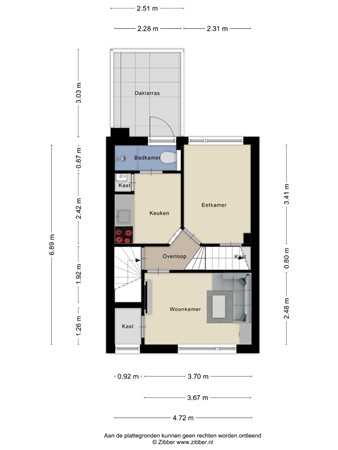 Floorplan - Zonneroosstraat 24A, 5644 ET Eindhoven