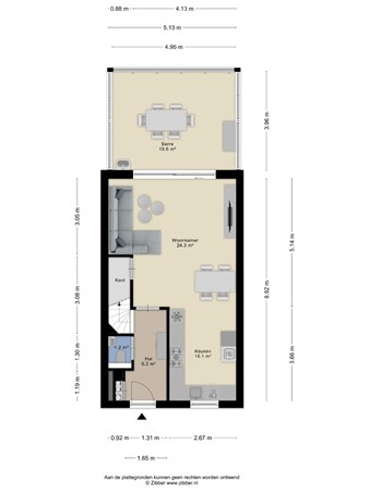 Floorplan - Zebrakever 50, 5692 VJ Son en Breugel