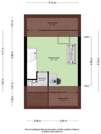 Floorplan - Zebrakever 50, 5692 VJ Son en Breugel