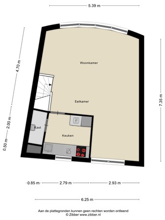Floor plan - Koestraat 34, 3811 HK Amersfoort 