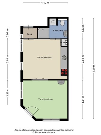 Floor plan - Nieuwstraat 2A, 3732 DL De Bilt 