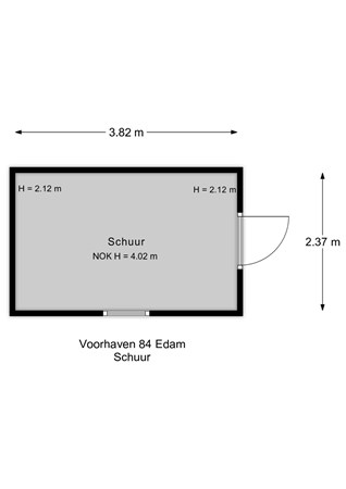 Plattegrond - Voorhaven 84, 1135 BT Edam - schuur.jpg