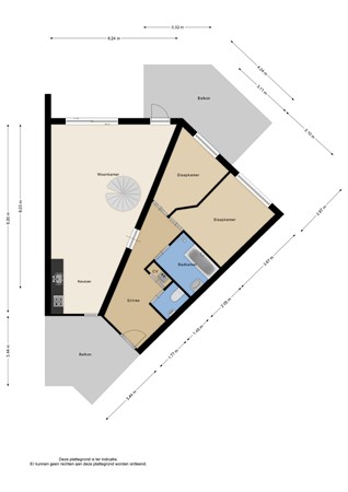 Floorplan - Veneweg 294-34, 7946 Wanneperveen