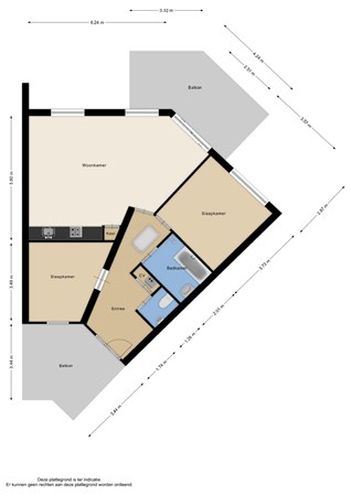 Floorplan - Veneweg 292-101, 7946 LX Wanneperveen