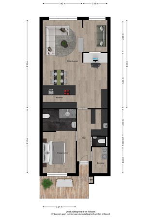 Floorplan - Veneweg 292-45, 7946 LX Wanneperveen