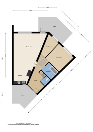 Floorplan - Veneweg 294-14, 7946 LX Wanneperveen