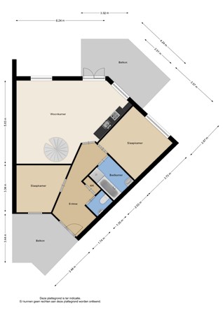 Floorplan - Veneweg 292-54, 7946 LX Wanneperveen