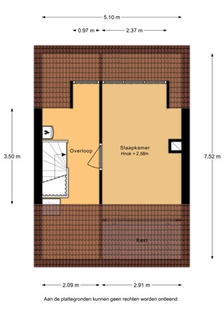 Floorplan - Korte Haeg 69, 3853 EC Ermelo