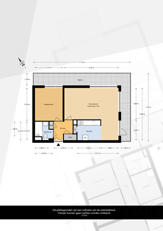 Floorplan - Adriaen Brouwerstraat 130, 3141 JD Maassluis