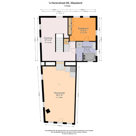 Floorplan - 's-Herenstraat 66, 3155 SL Maasland