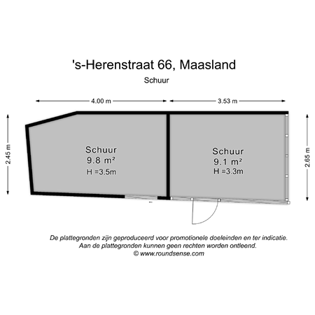 Floorplan - 's-Herenstraat 66, 3155 SL Maasland