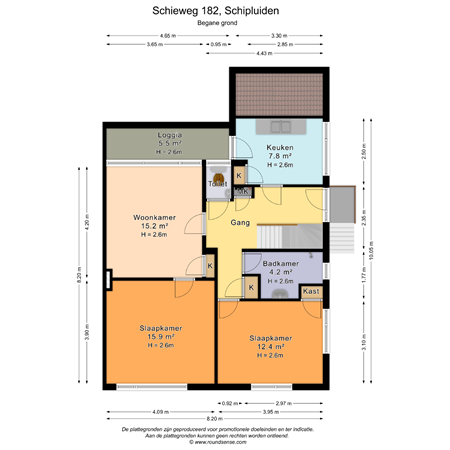 Floorplan - Schieweg 182, 2636 KA Schipluiden