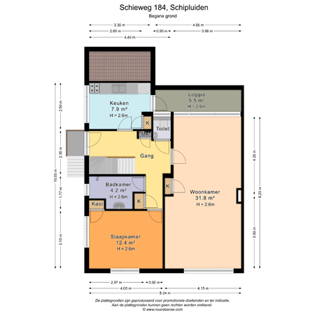 Floorplan - Schieweg 184, 2636 KA Schipluiden